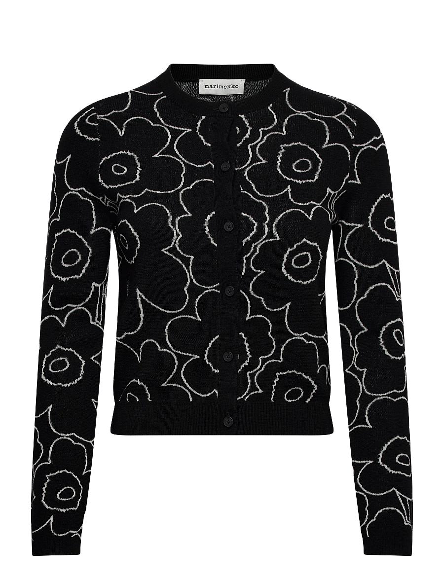 Marimekko - VILLI PIIRTO UNIKKO - strickjacken - black, off white - 1