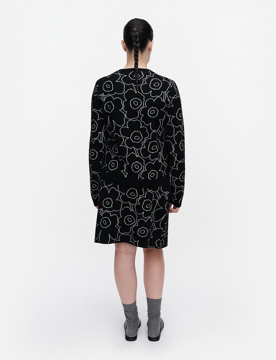 Marimekko - VILLI PIIRTO UNIKKO - strickjacken - black, off white - 4