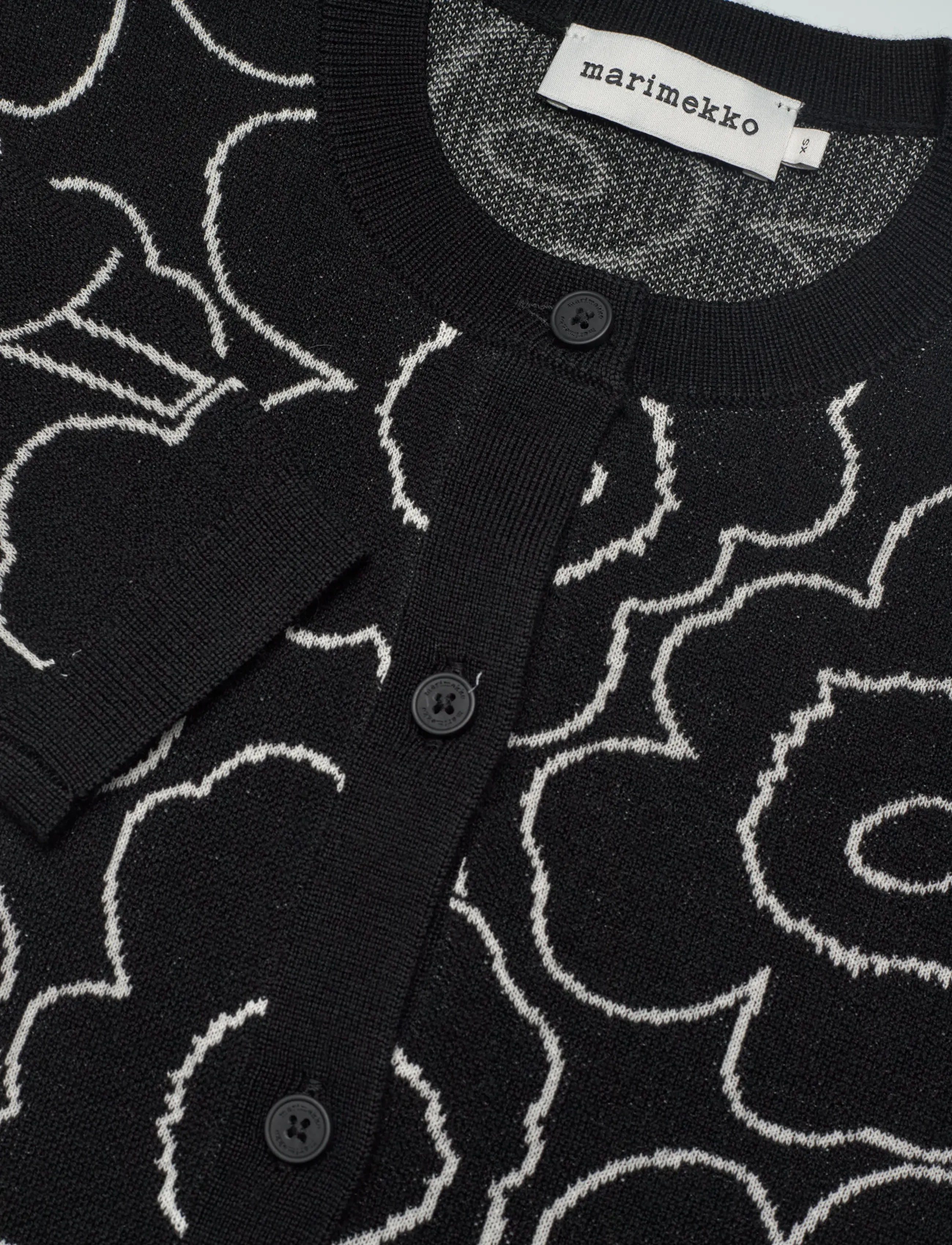 Marimekko - VILLI PIIRTO UNIKKO - strickjacken - black, off white - 5