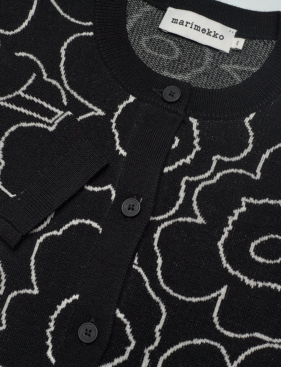 Marimekko - VILLI PIIRTO UNIKKO - strickjacken - black, off white - 5