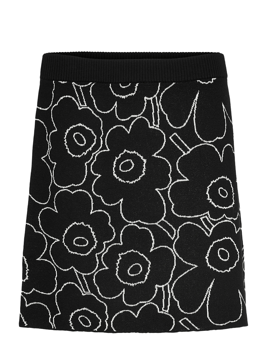 Marimekko - VAPAUS PIIRTO UNIKKO - kootud seelikud - black, off white - 1