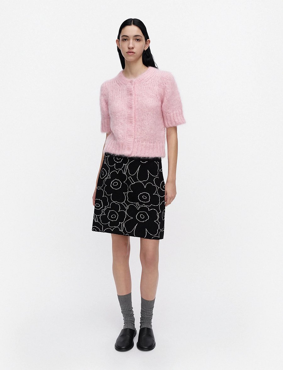 Marimekko - VAPAUS PIIRTO UNIKKO - kootud seelikud - black, off white - 0