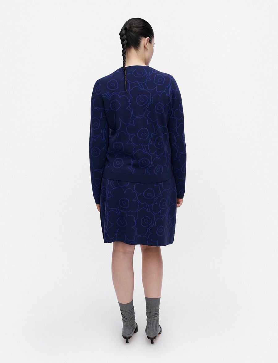 Marimekko - VAPAUS PIIRTO UNIKKO - strickröcke - dark navy, bright blue - 4