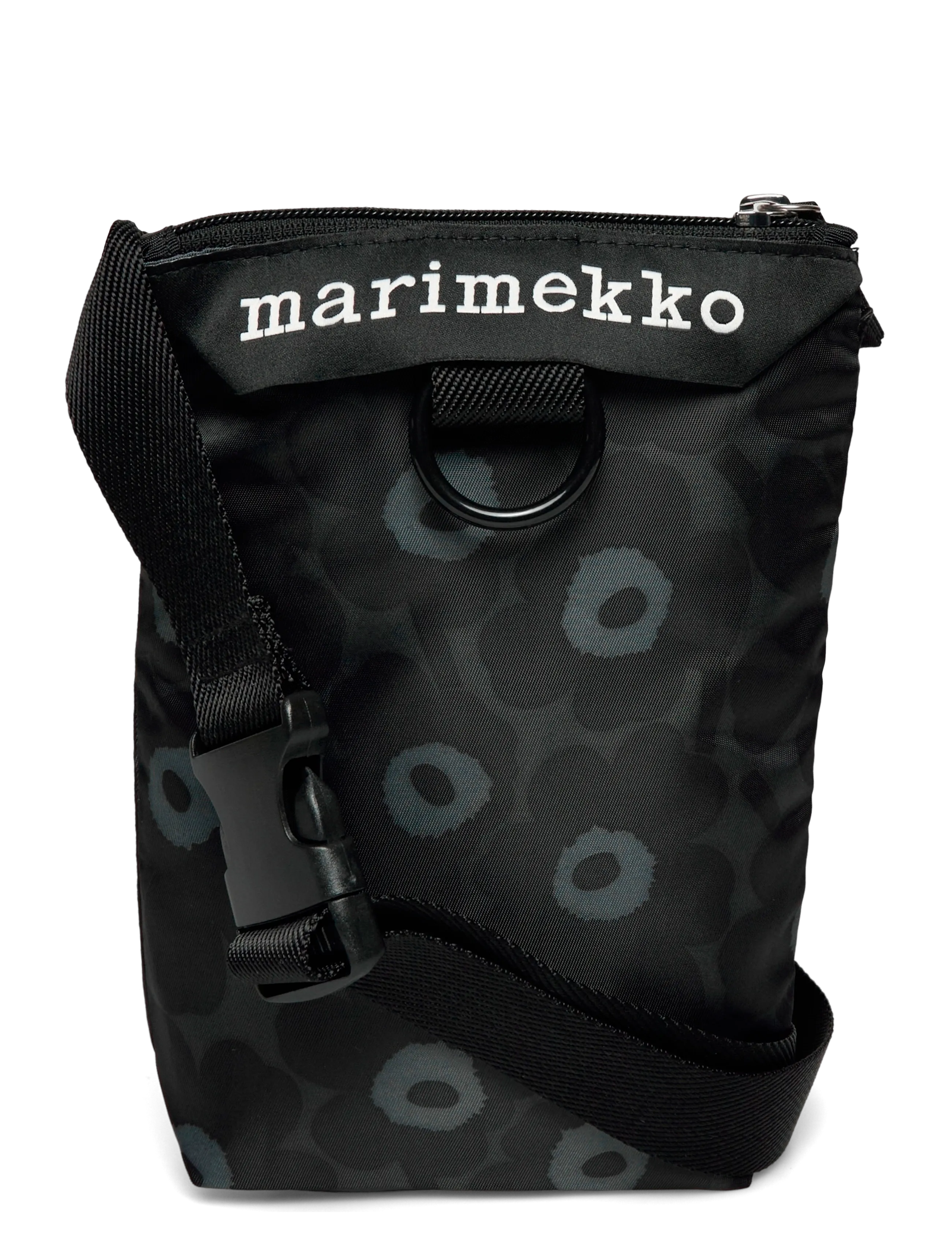 Marimekko NEAT PHONE POCKET UNIKKO - Bags - BLACK, DARK GREY / black