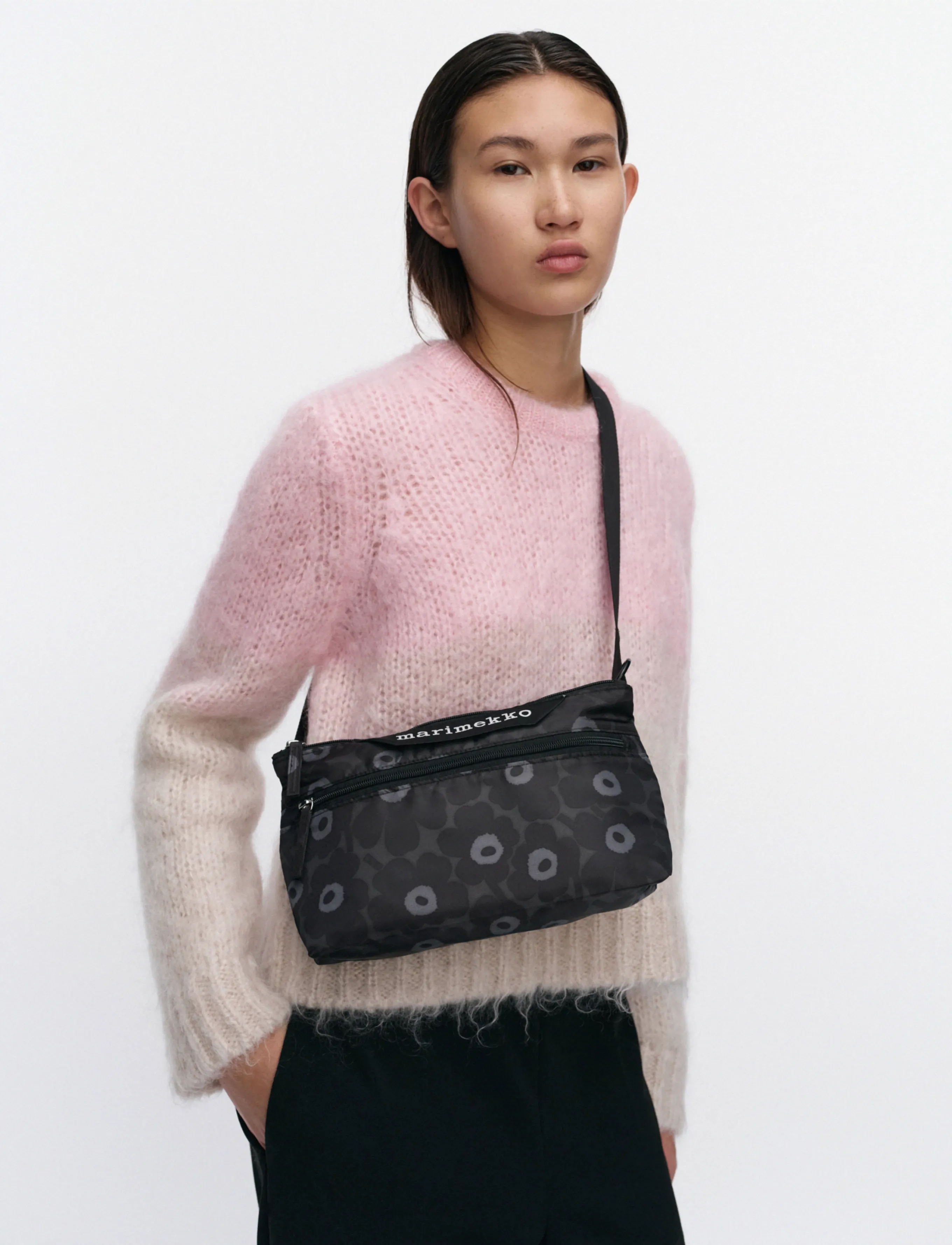 Marimekko - NEAT CROSSBODY UNIKKO S - crossbody bags - black, dark grey - 0