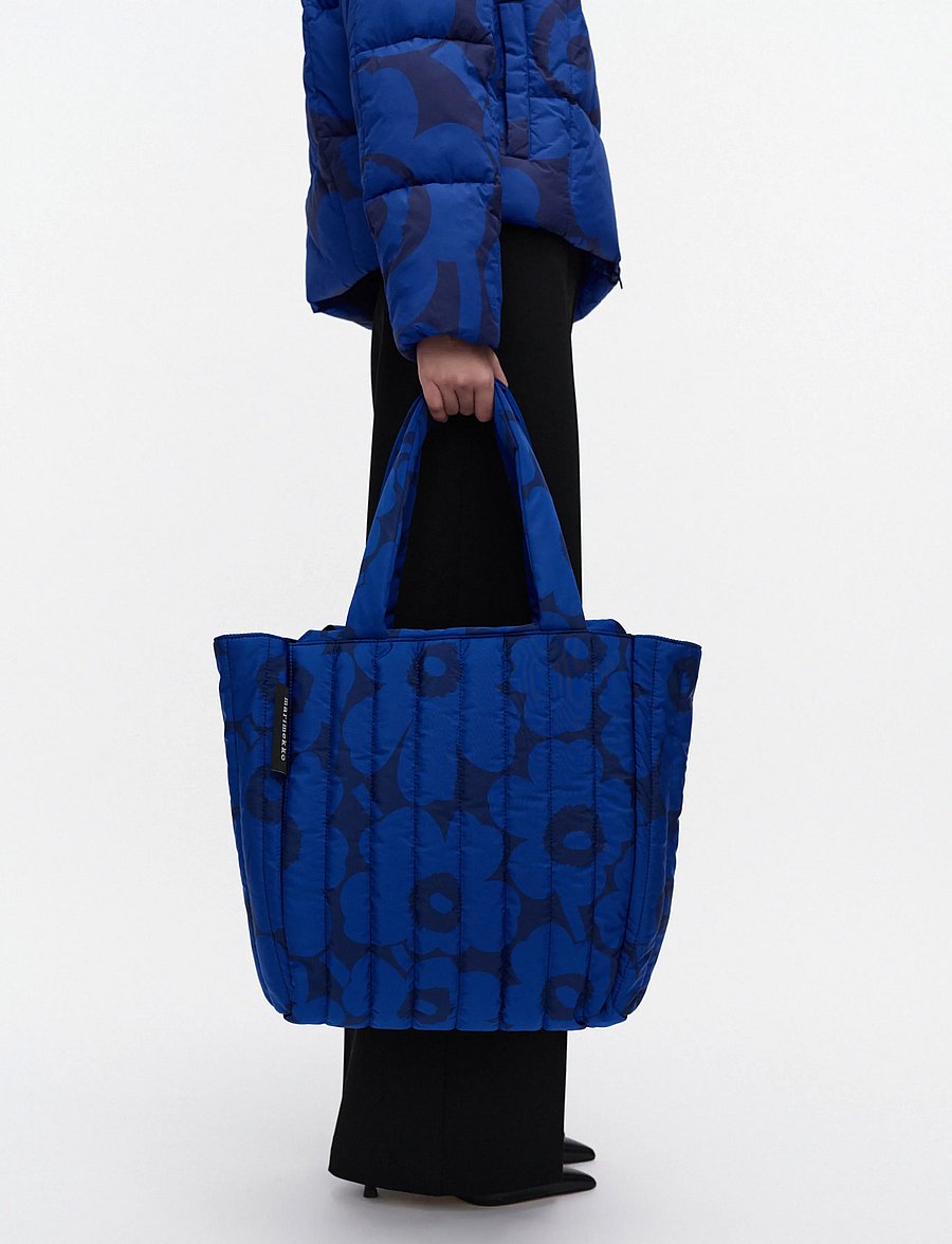 Marimekko - JOY TOTE M UNIKKO - tote bags - blue, dark blue - 0