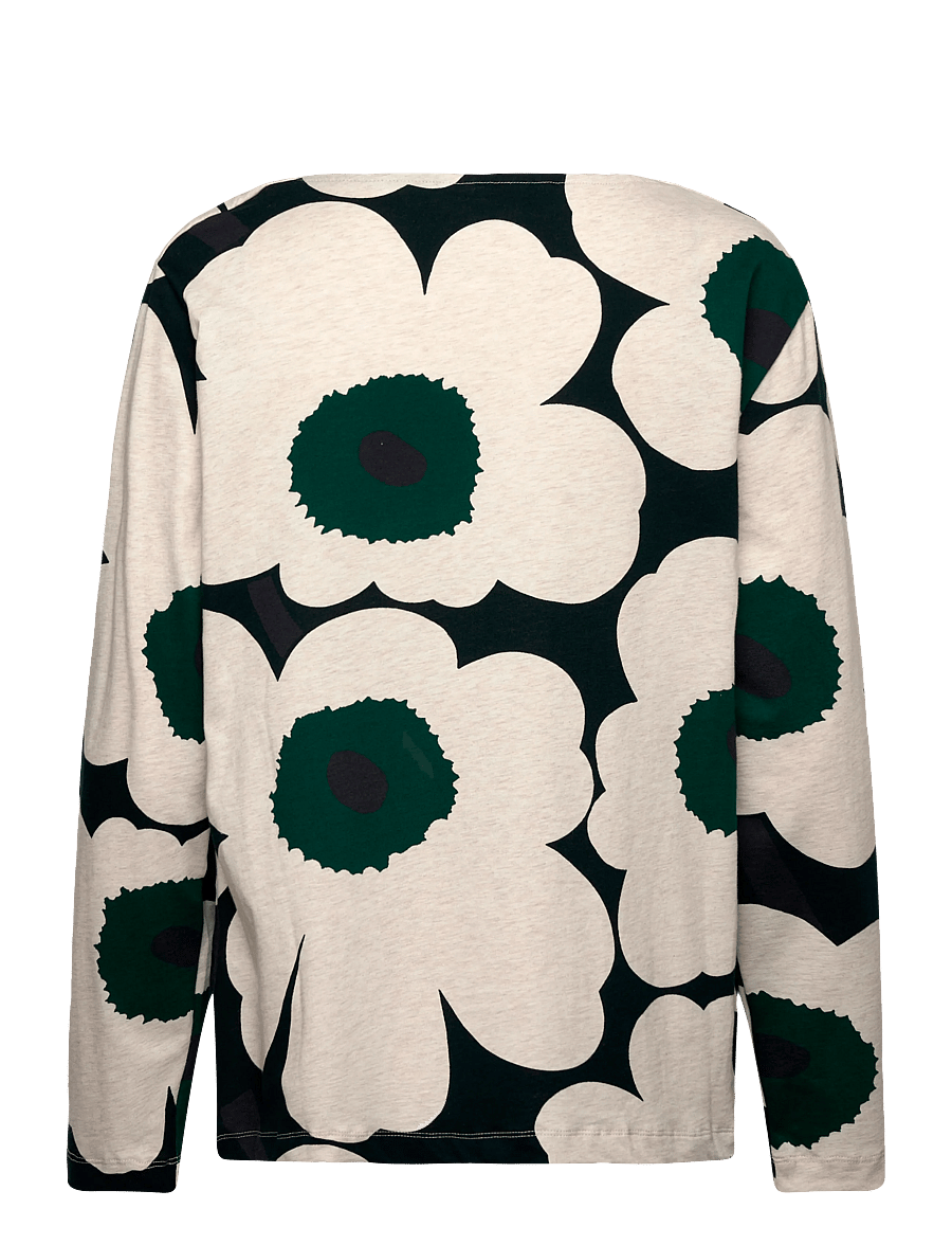 Marimekko - HULJUA UNIKKO - pikkade varrukatega topid - dark green, beige melange - 2