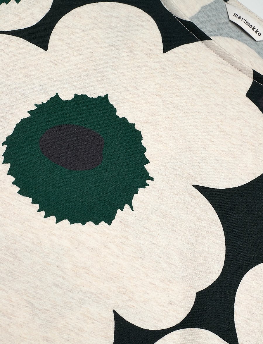 Marimekko - HULJUA UNIKKO - pikkade varrukatega topid - dark green, beige melange - 5