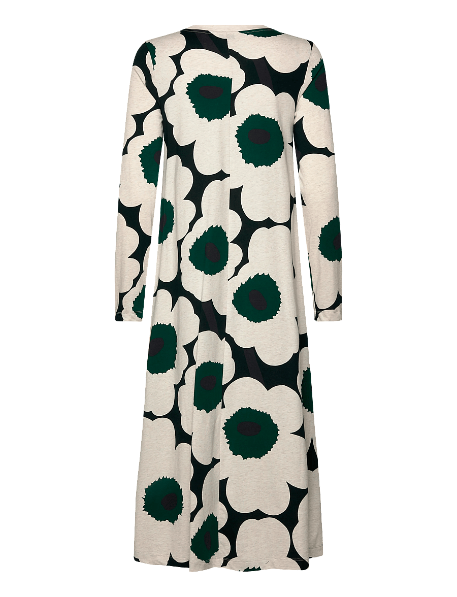 Marimekko - HUJANHAJAN UNIKKO - midikleidid - dark green, beige melange - 2