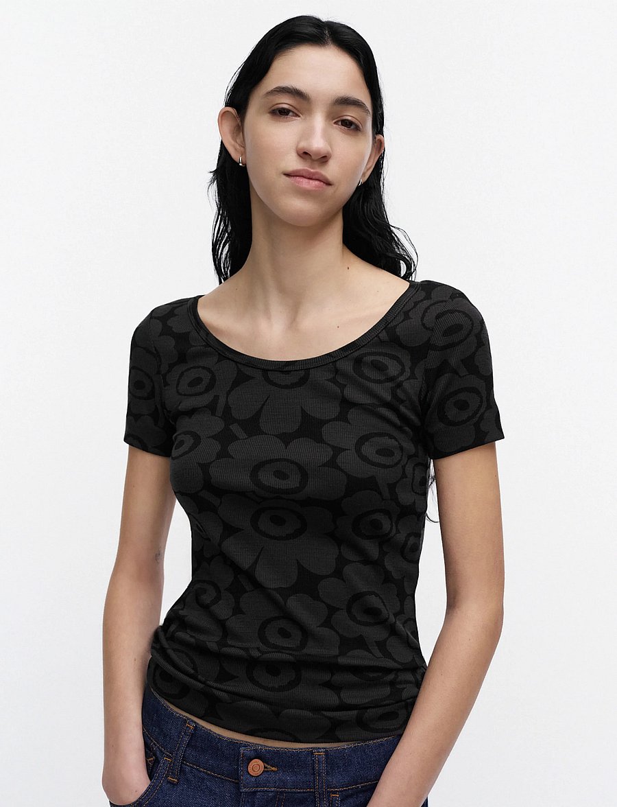 Marimekko - LIITUMA UNIKKO - t-shirts - black, dark grey - 3
