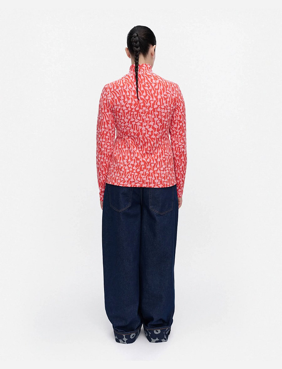 Marimekko - JÄKÄLÄ TUULAHDUS - kõrge kaelusega kudumid - red, rose - 4