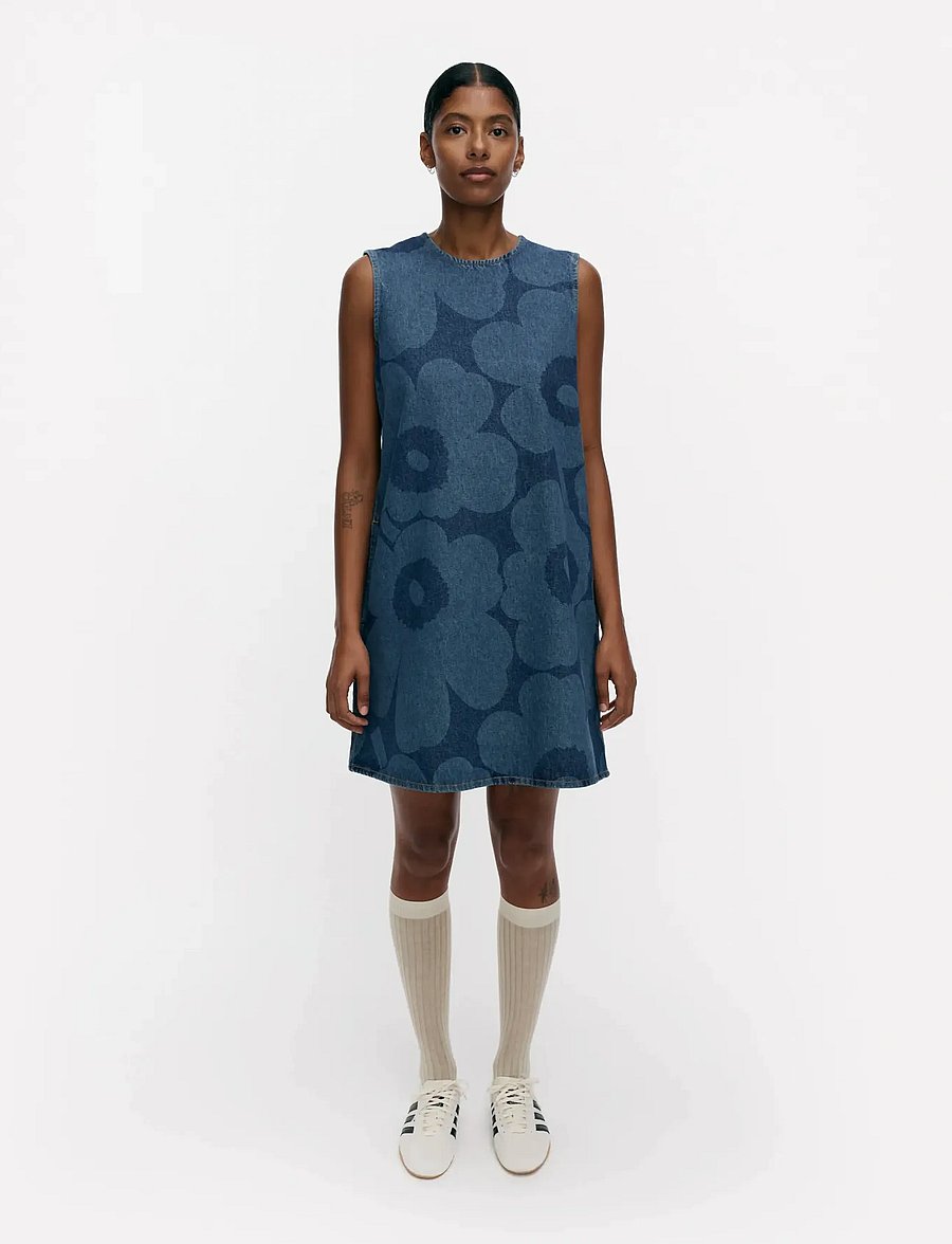 Marimekko - MARIDENIM SOMASTI UNIKKO - jeanskleider - mid indigo - 0
