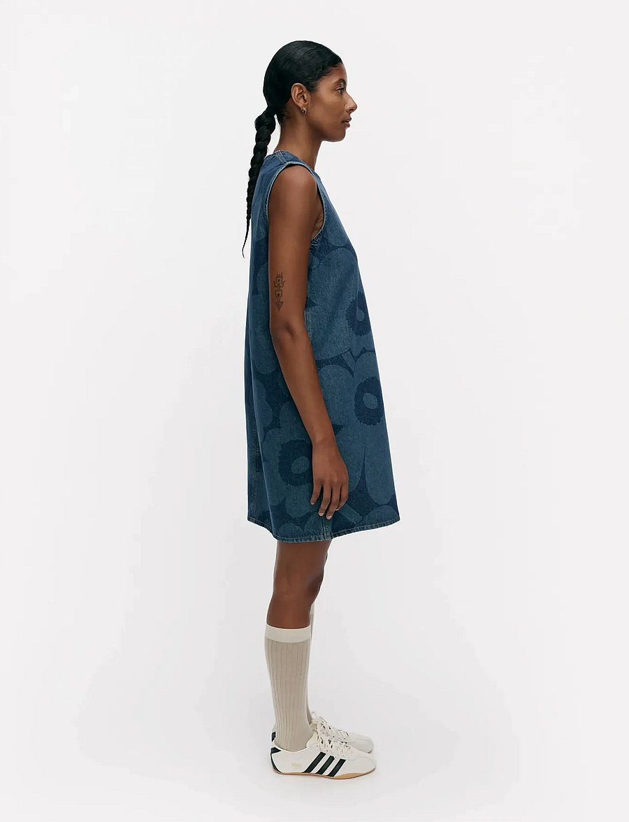 Marimekko - MARIDENIM SOMASTI UNIKKO - jeanskleider - mid indigo - 4