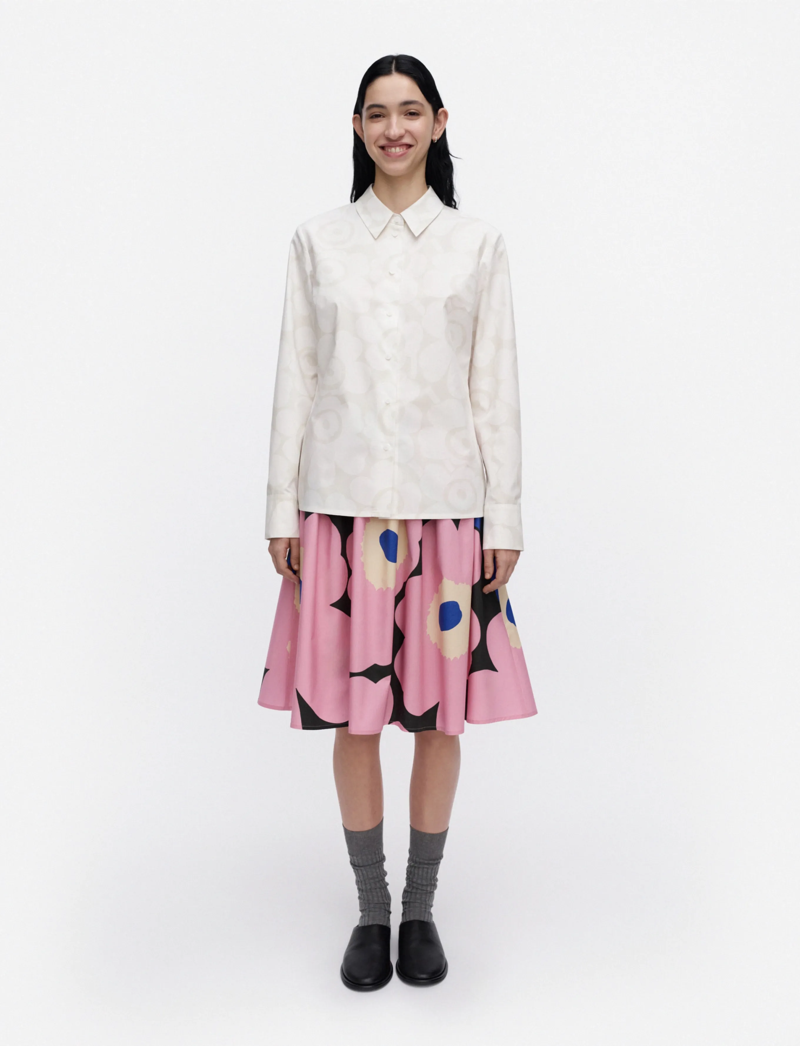 Marimekko UUDESTAAN UNIKKO - Bluser & Skjorter - OFF WHITE, LIGHT GREY / white
