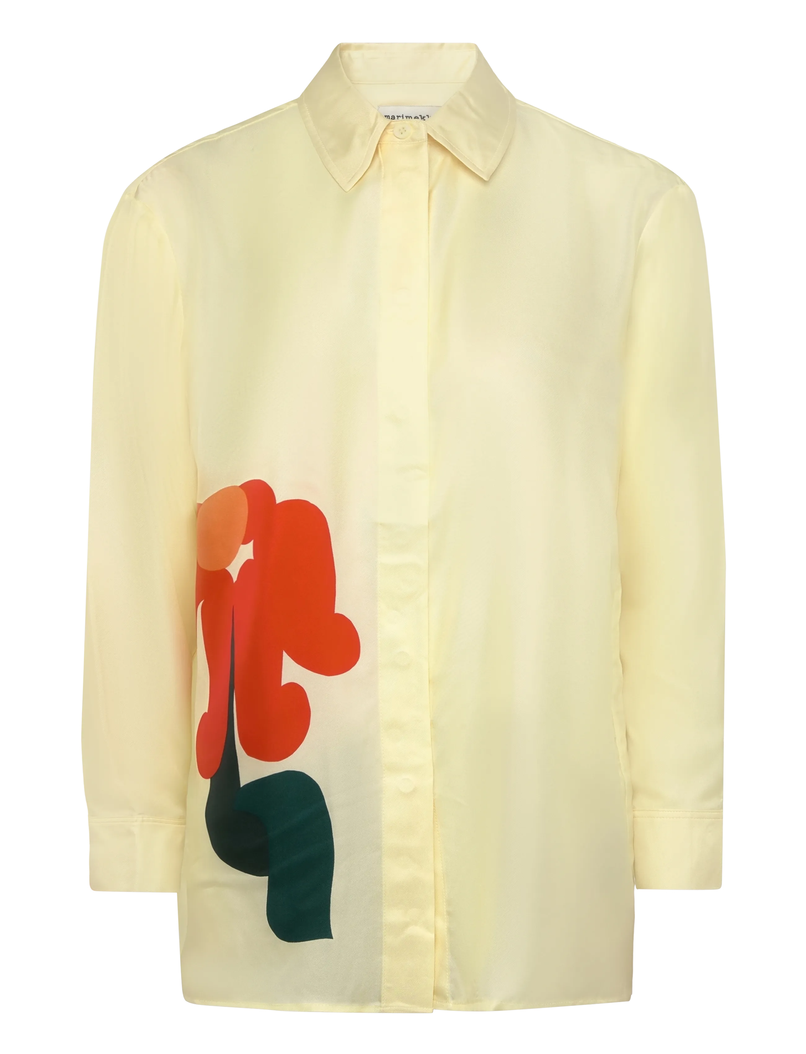 Marimekko - MONESTI KUKKAHATTU - langærmede skjorter - light yellow, red, dark green - 1