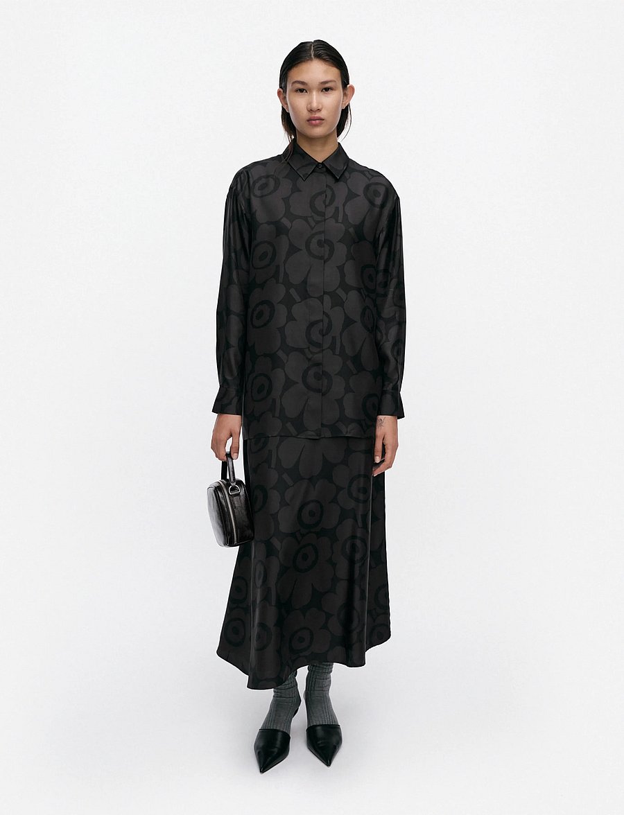 Marimekko - MONESTI UNIKKO - pikkade varrukatega särgid - black, dark grey - 0