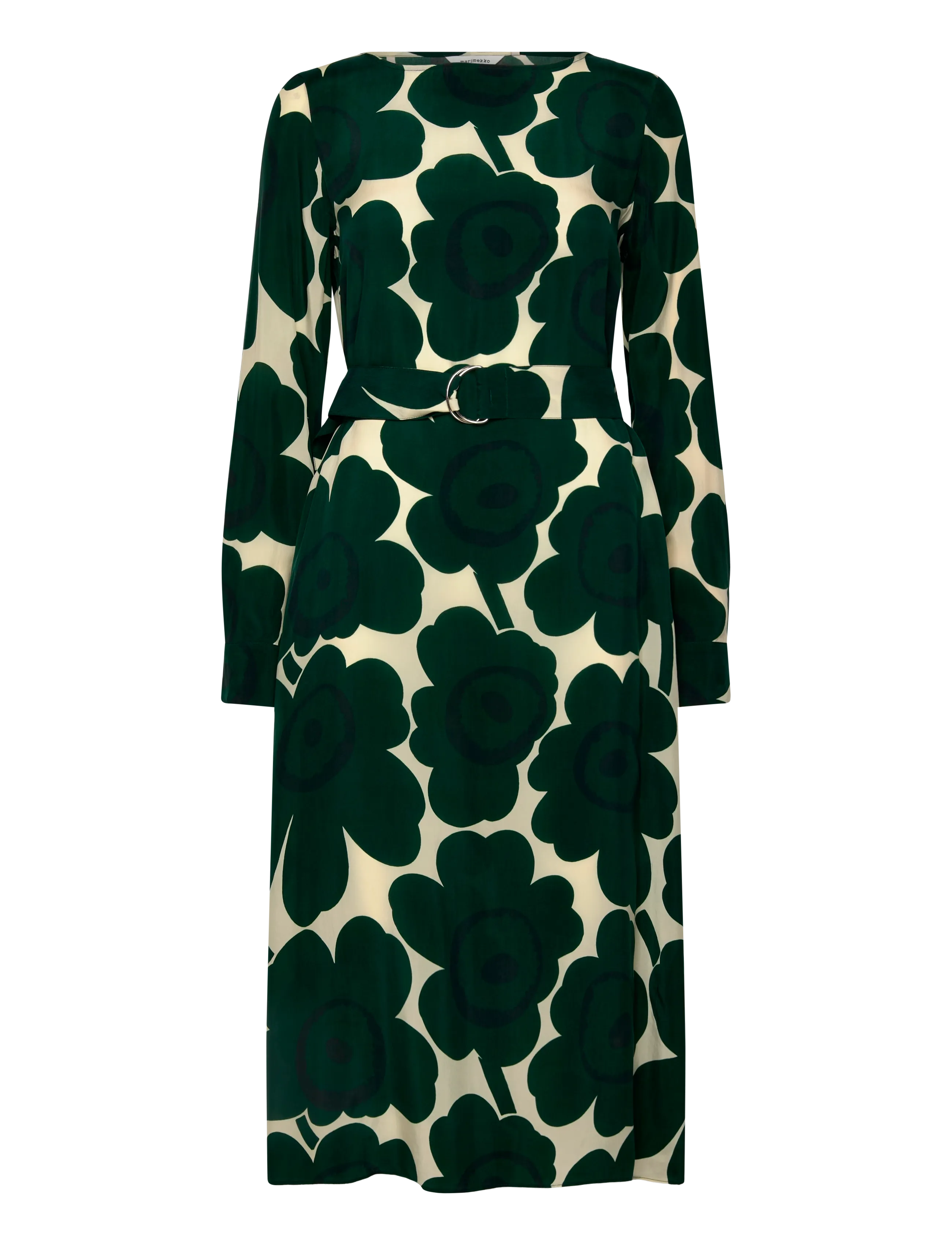 Marimekko - SATUNNAINEN UNIKKO - midikleidid - dark green, light yellow - 1