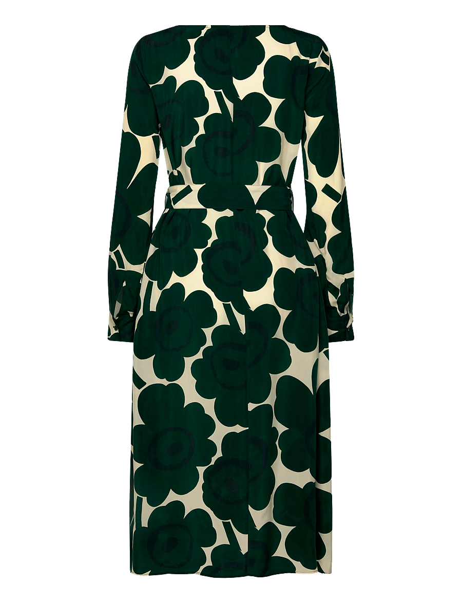 Marimekko - SATUNNAINEN UNIKKO - midikleidid - dark green, light yellow - 2