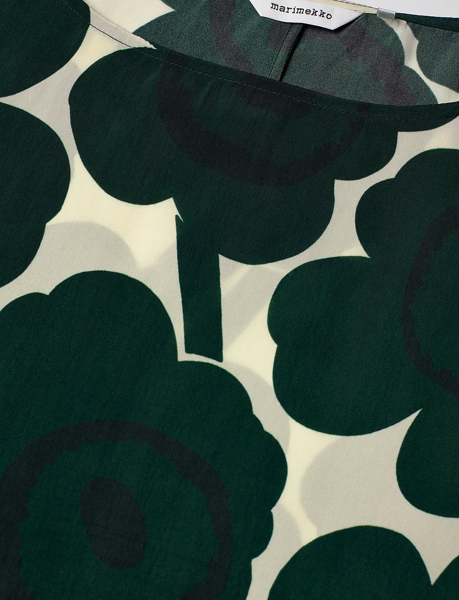 Marimekko - SATUNNAINEN UNIKKO - midikleidid - dark green, light yellow - 5