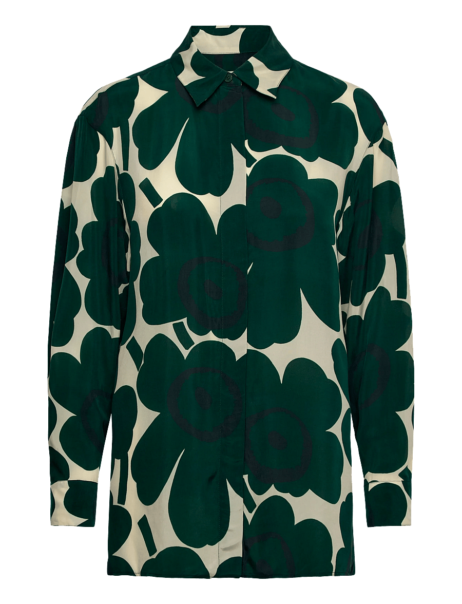 Marimekko - JÄRKI UNIKKO - langärmlige hemden - dark green, light yellow - 1
