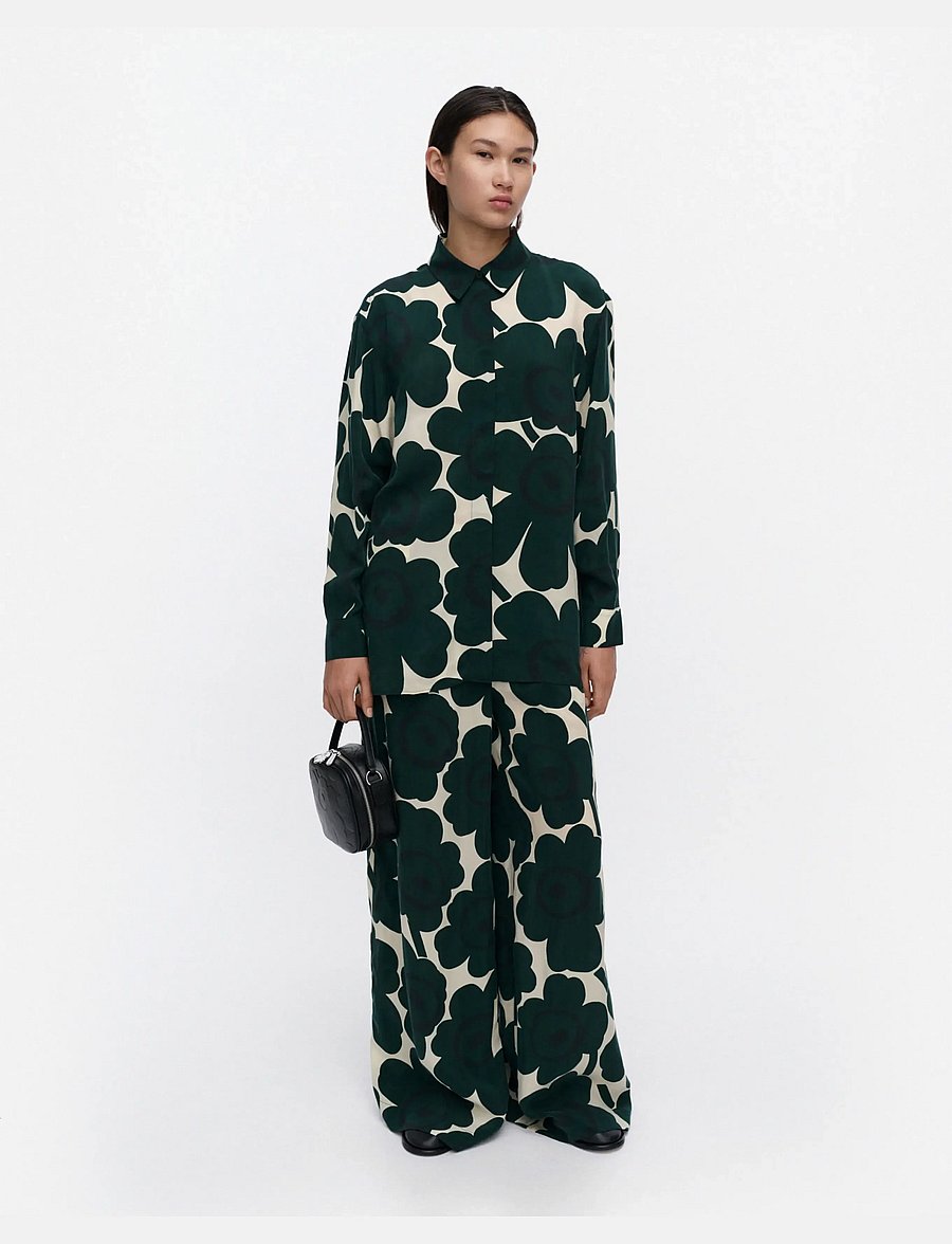 Marimekko - JÄRKI UNIKKO - langärmlige hemden - dark green, light yellow - 0