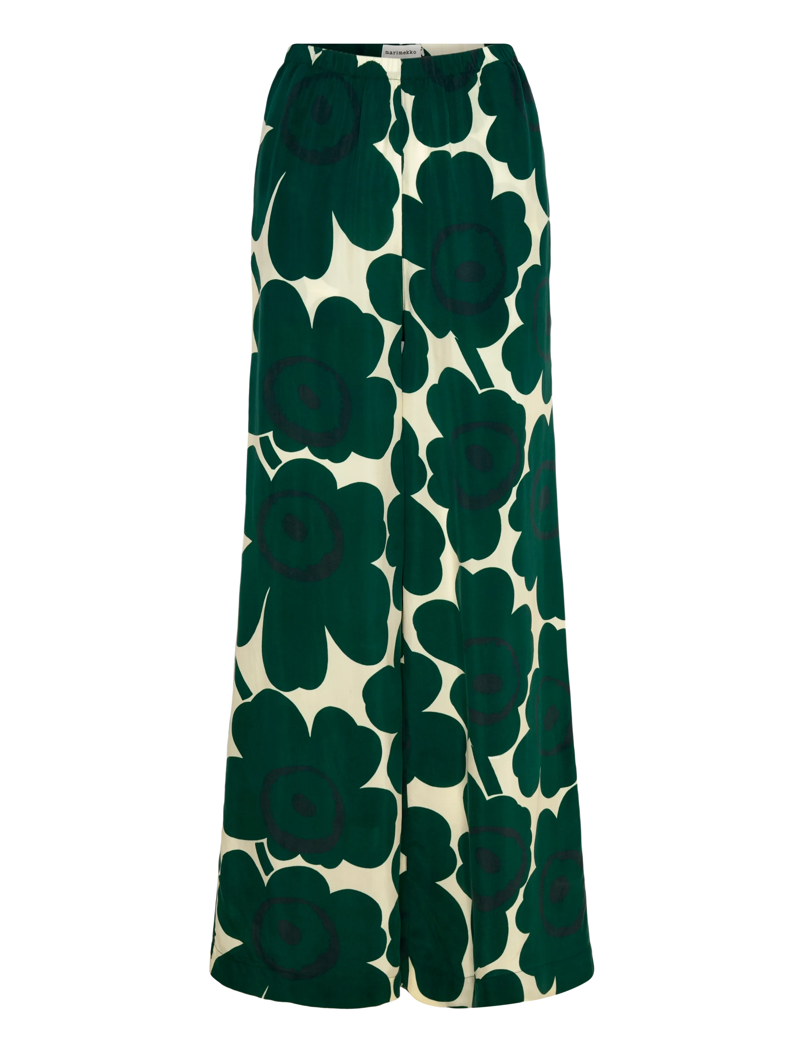 Marimekko - KAAOS UNIKKO - hosen mit weitem bein - dark green, light yellow - 1