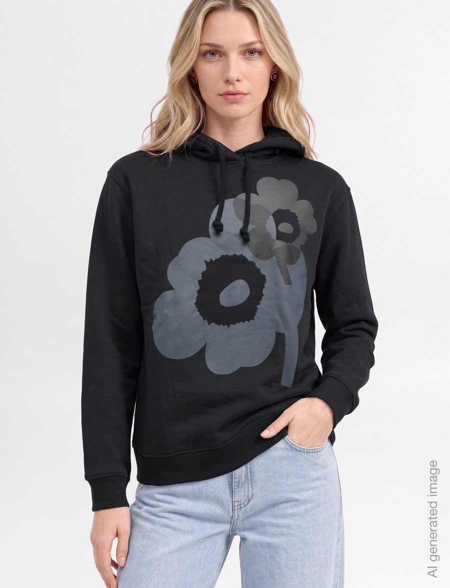 Marimekko - TEESI UNIKKO PLACEMENT - hoodies - black, dark grey - 3