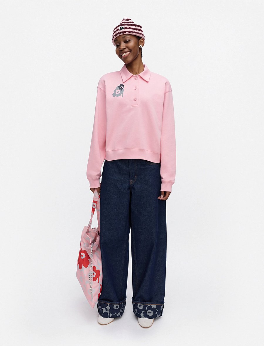 Marimekko - TOIMINTA UNIKKO PLACEMENT - sweatshirts - light pink, grey - 0