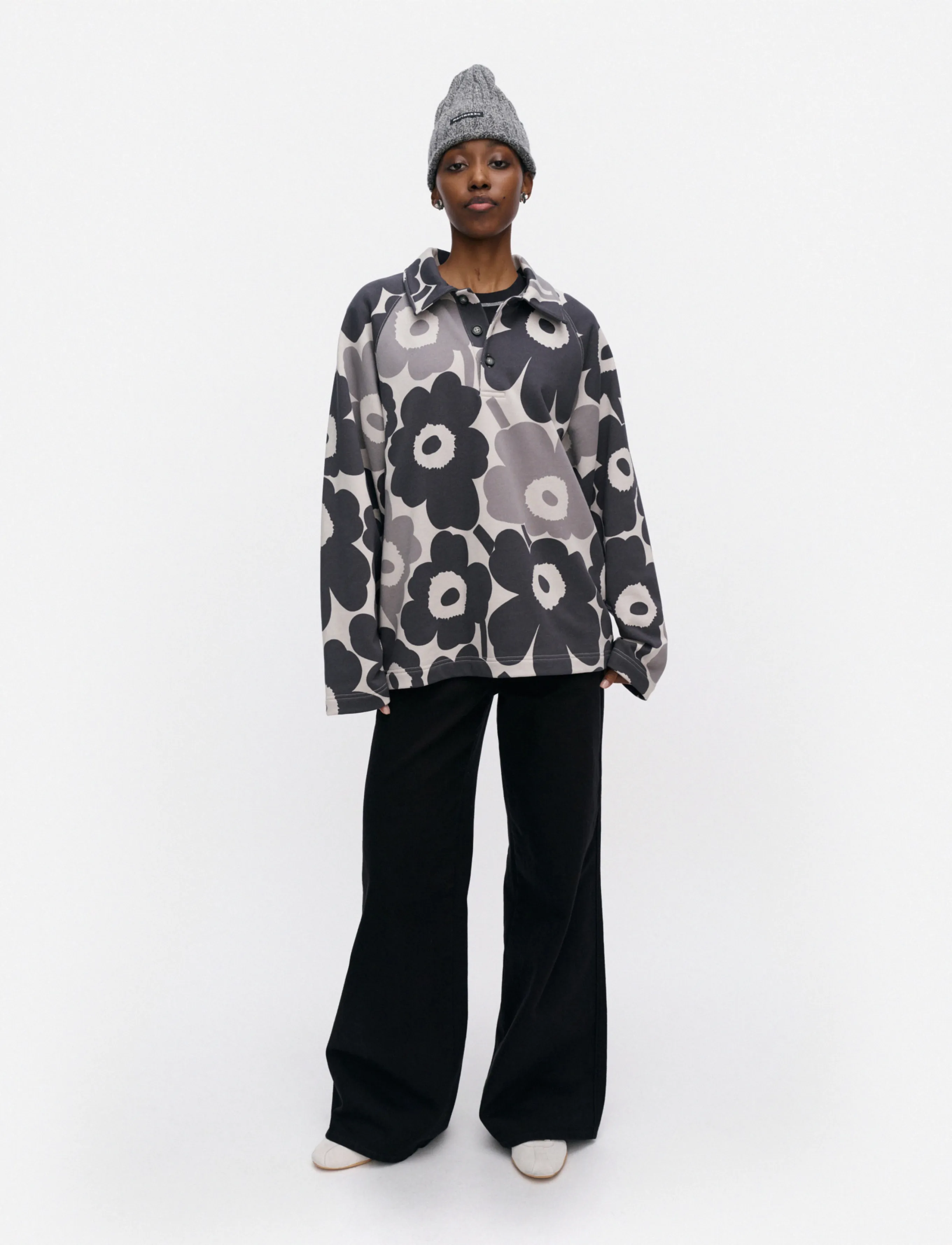 Marimekko - KUINKA PIENI UNIKKO - pikéer - light grey, dark grey - 0