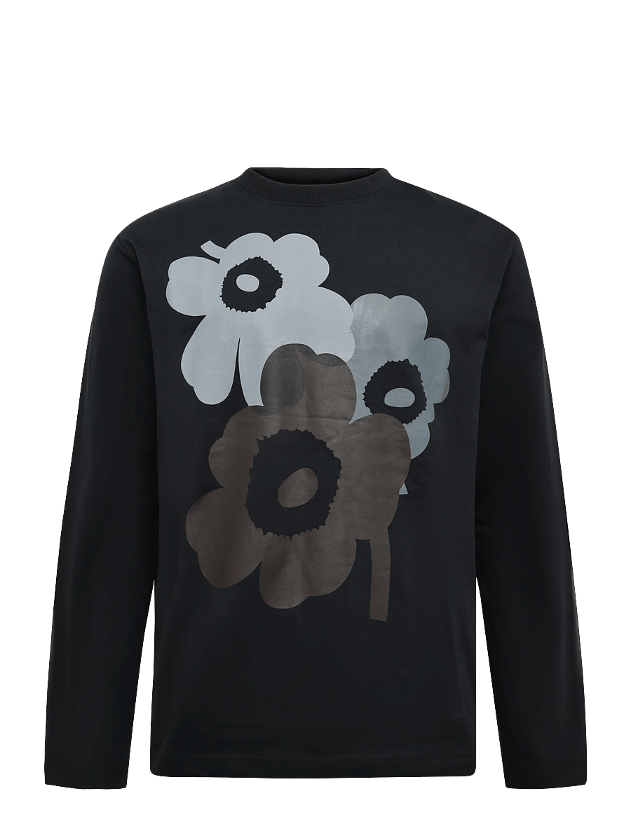 Marimekko - BIITTI UNIKKO PLACEMENT - långärmade toppar - black, grey, dark brown - 1