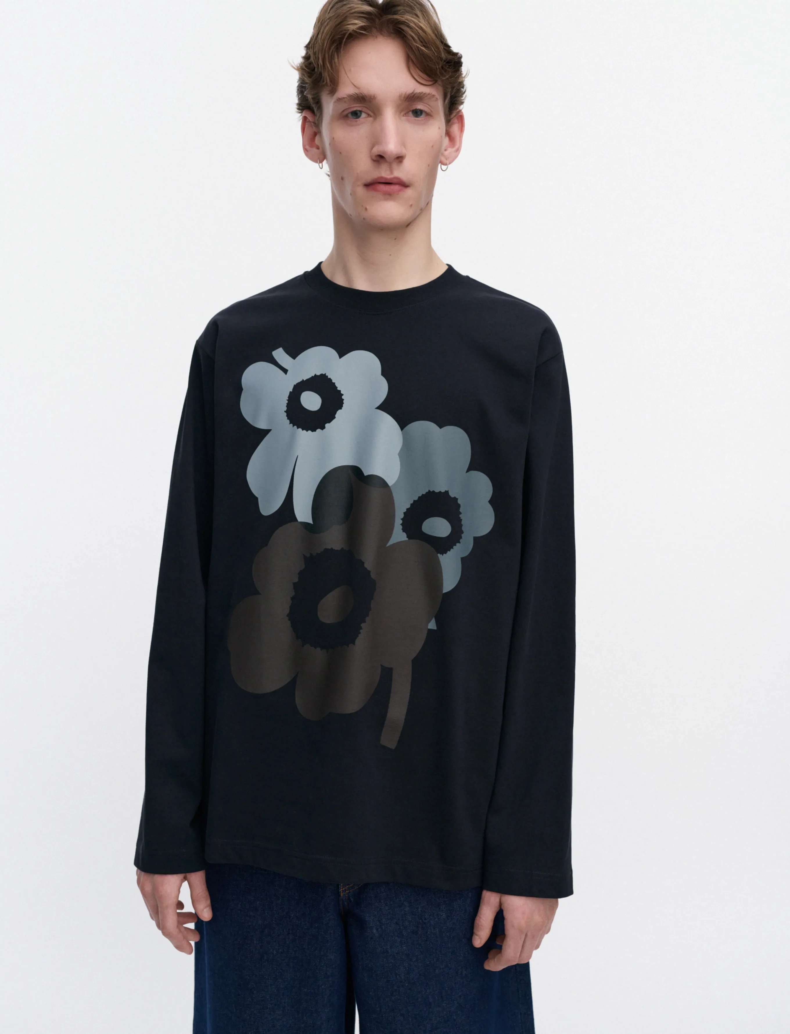 Marimekko - BIITTI UNIKKO PLACEMENT - långärmade toppar - black, grey, dark brown - 3