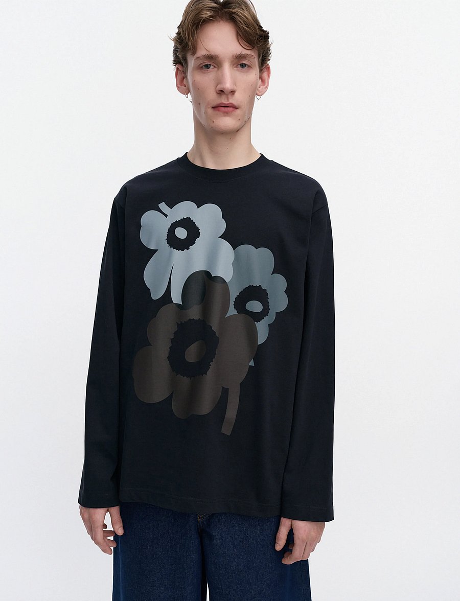 Marimekko - BIITTI UNIKKO PLACEMENT - långärmade toppar - black, grey, dark brown - 3