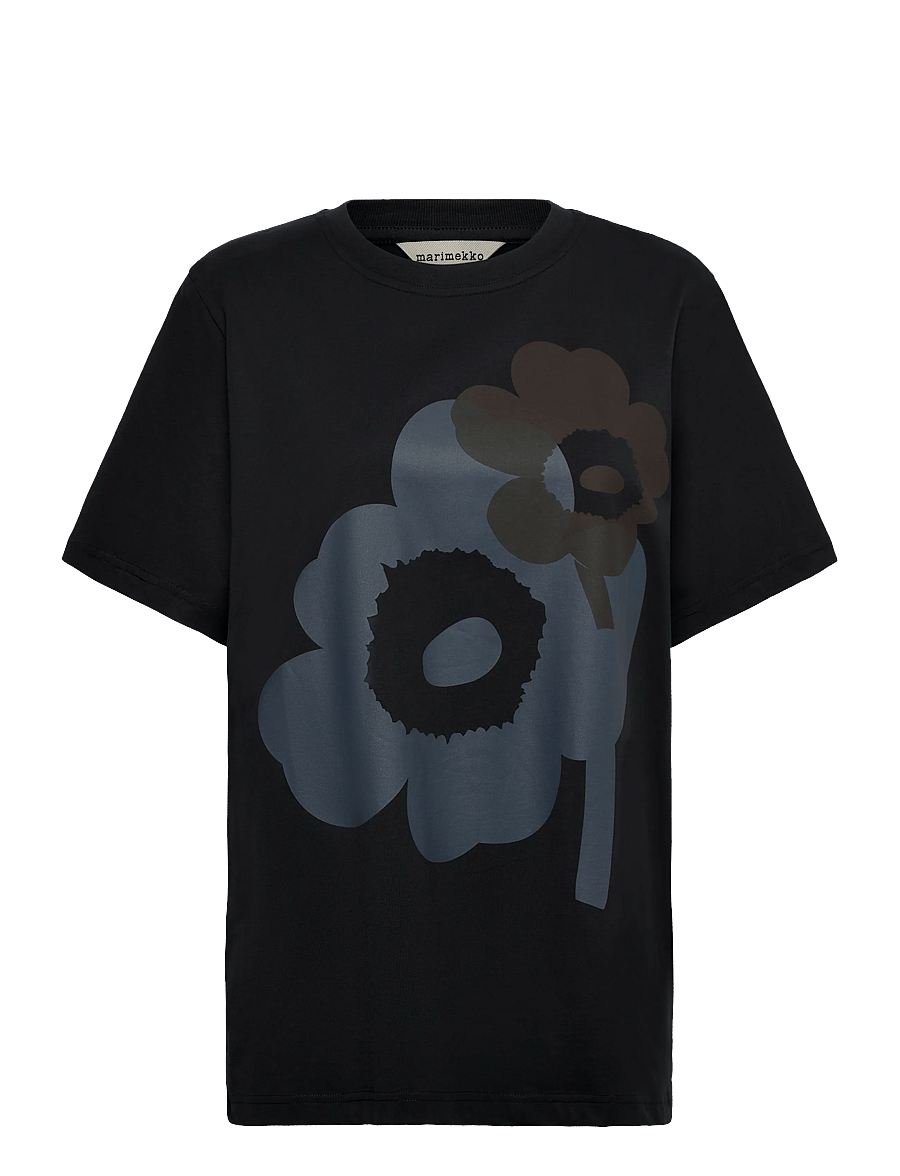 Marimekko - EMBLA UNIKKO PLACEMENT - t-särgid - black, grey, dark brown - 1