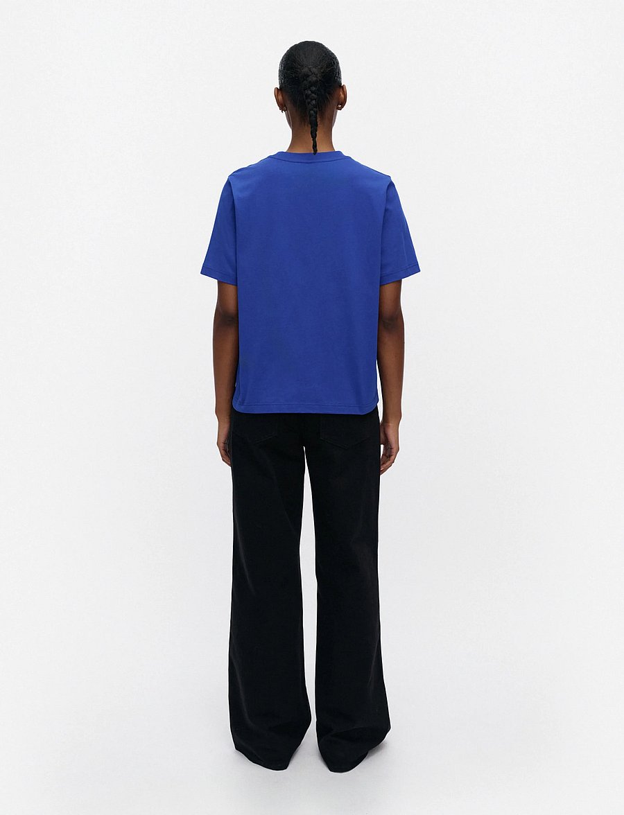 Marimekko - ELSE UNIKKO PLACEMENT - t-shirts - dark blue, grey, dark brown - 4