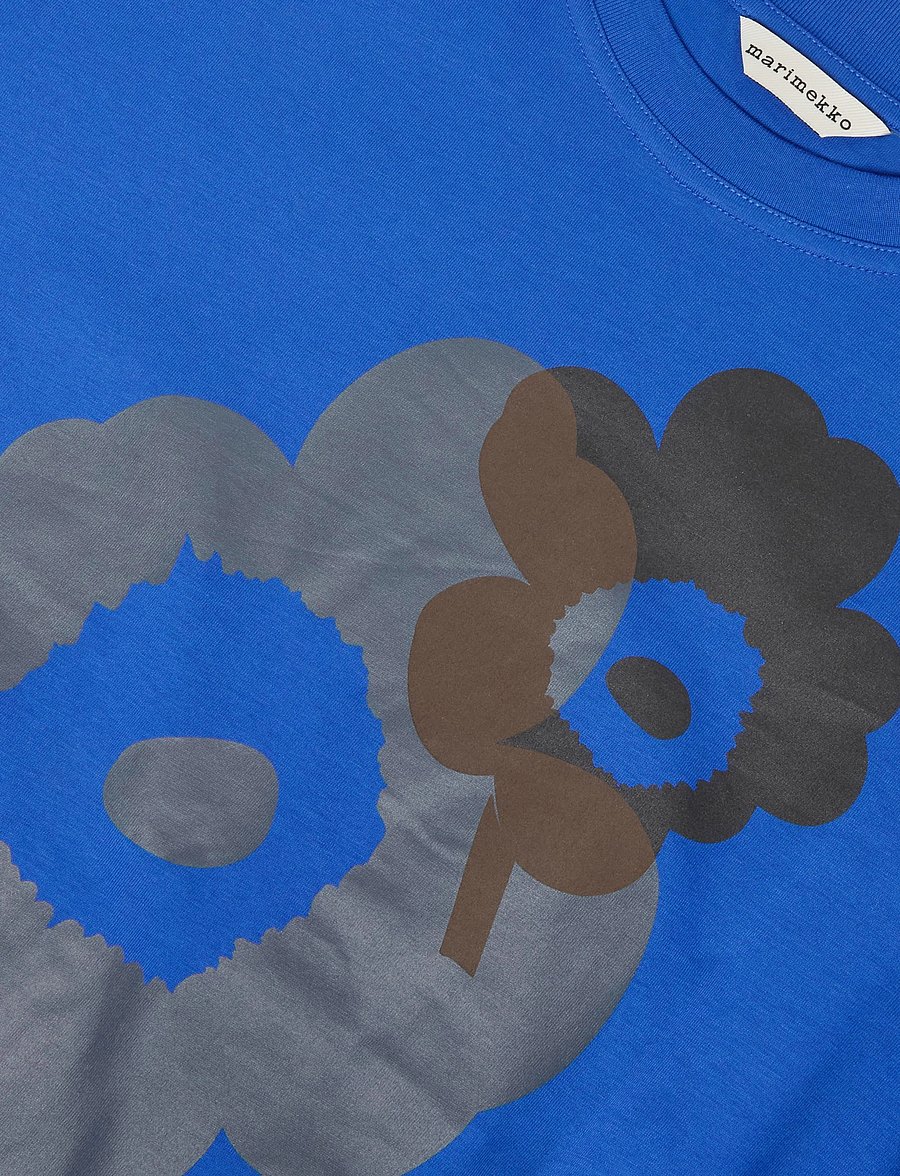 Marimekko - ELSE UNIKKO PLACEMENT - t-shirts - dark blue, grey, dark brown - 5