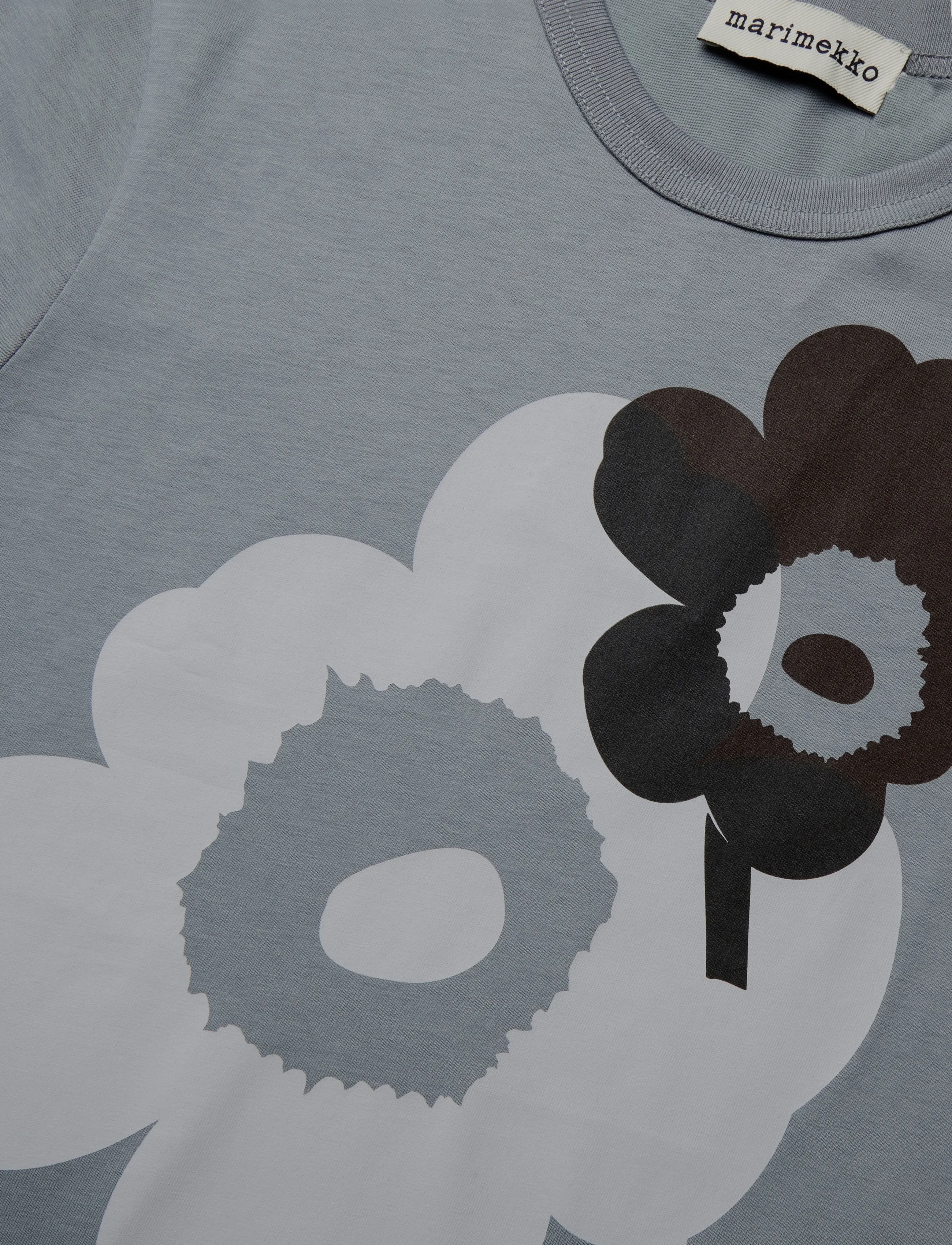 Marimekko - RAUHA UNIKKO PLACEMENT - t-shirts - grey melange, dark grey - 4