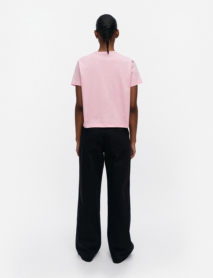 Marimekko - RAUHA UNIKKO PLACEMENT - t-shirts - light pink, grey, dark grey - 4
