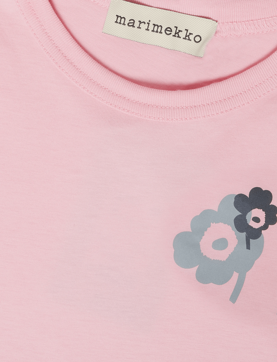 Marimekko - RAUHA UNIKKO PLACEMENT - t-shirts - light pink, grey, dark grey - 5