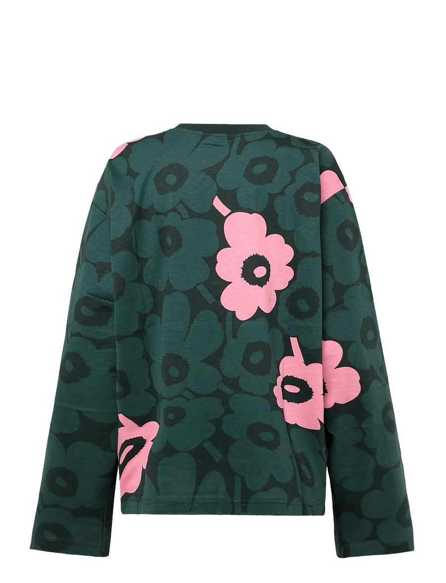 Marimekko - NIPPA UNIKKO - mode trends - dark green, light pink - 2