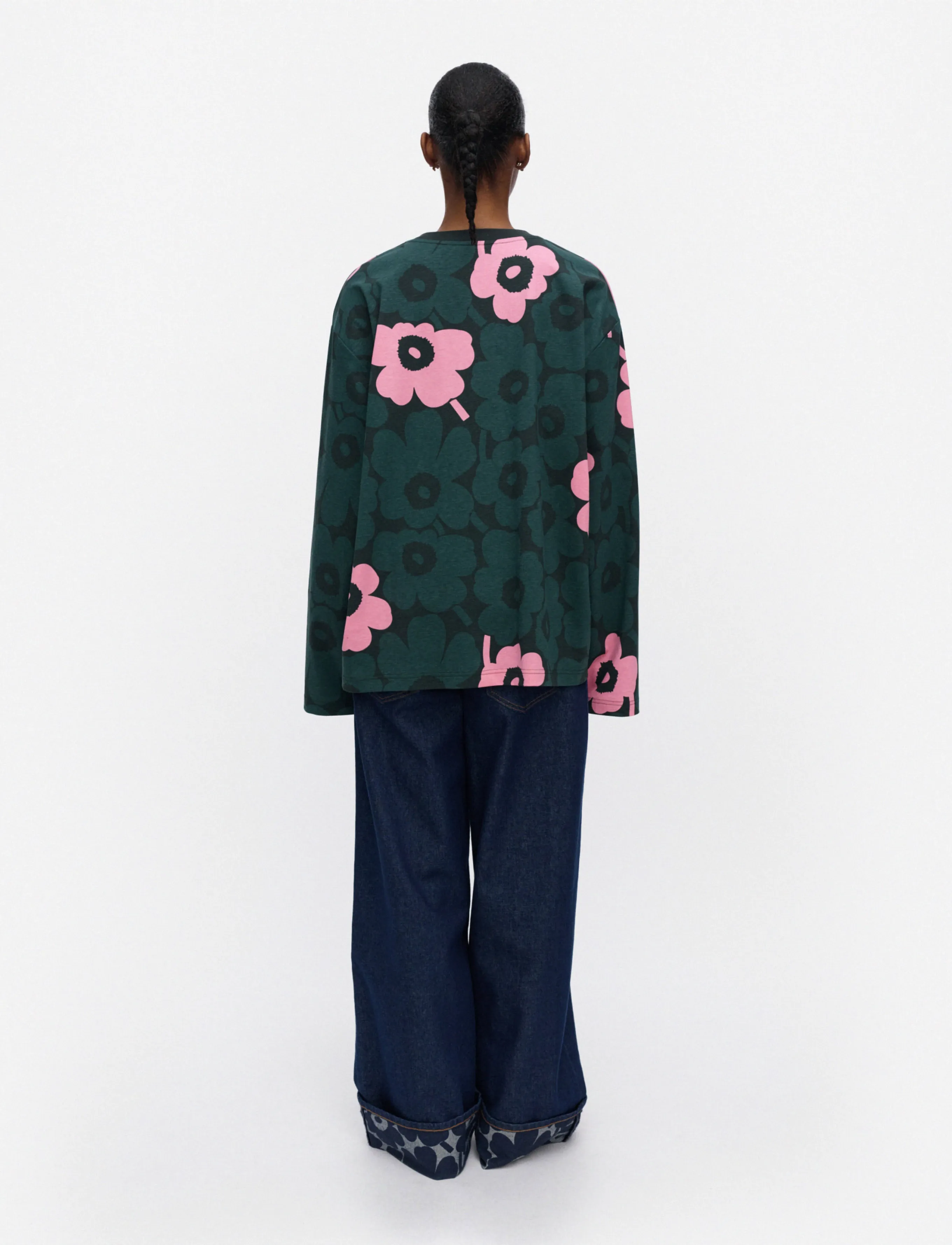 Marimekko - NIPPA UNIKKO - sweatshirts - dark green, light pink - 4