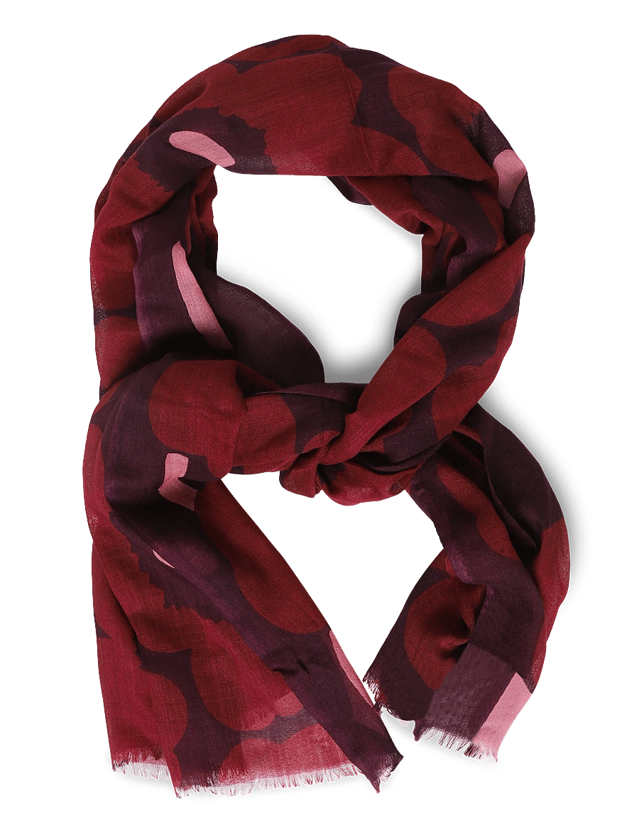Marimekko - FIORE UNIKKO - winterschals - dark red, dark violet, rose - 0