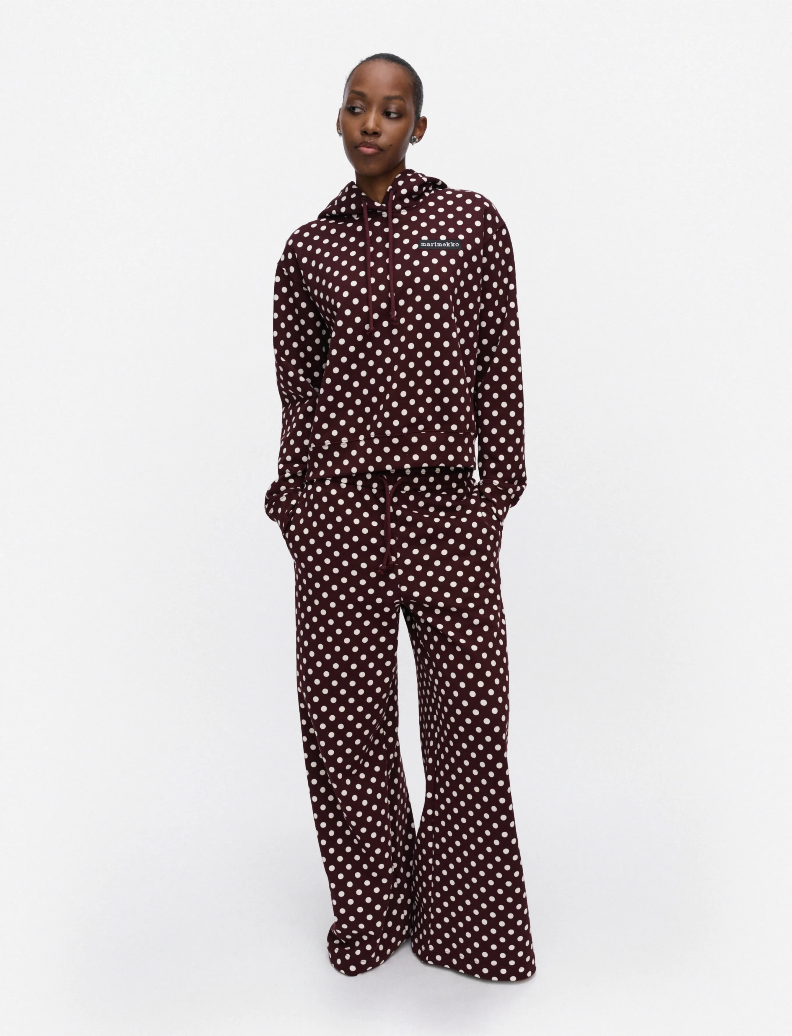 Marimekko - MIETA PALLO - hættetrøjer - wine red, off white - 0