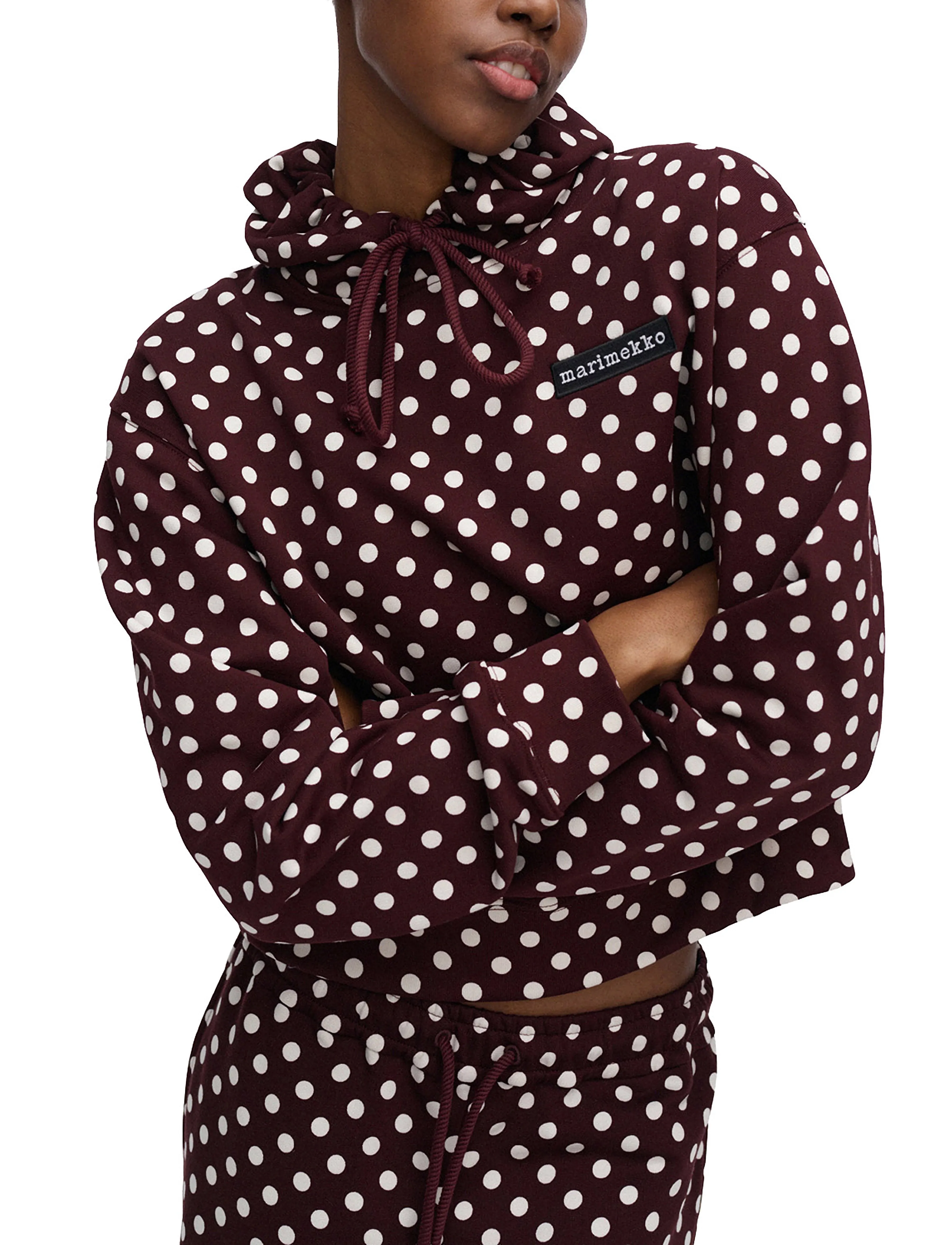 Marimekko - MIETA PALLO - hættetrøjer - wine red, off white - 3