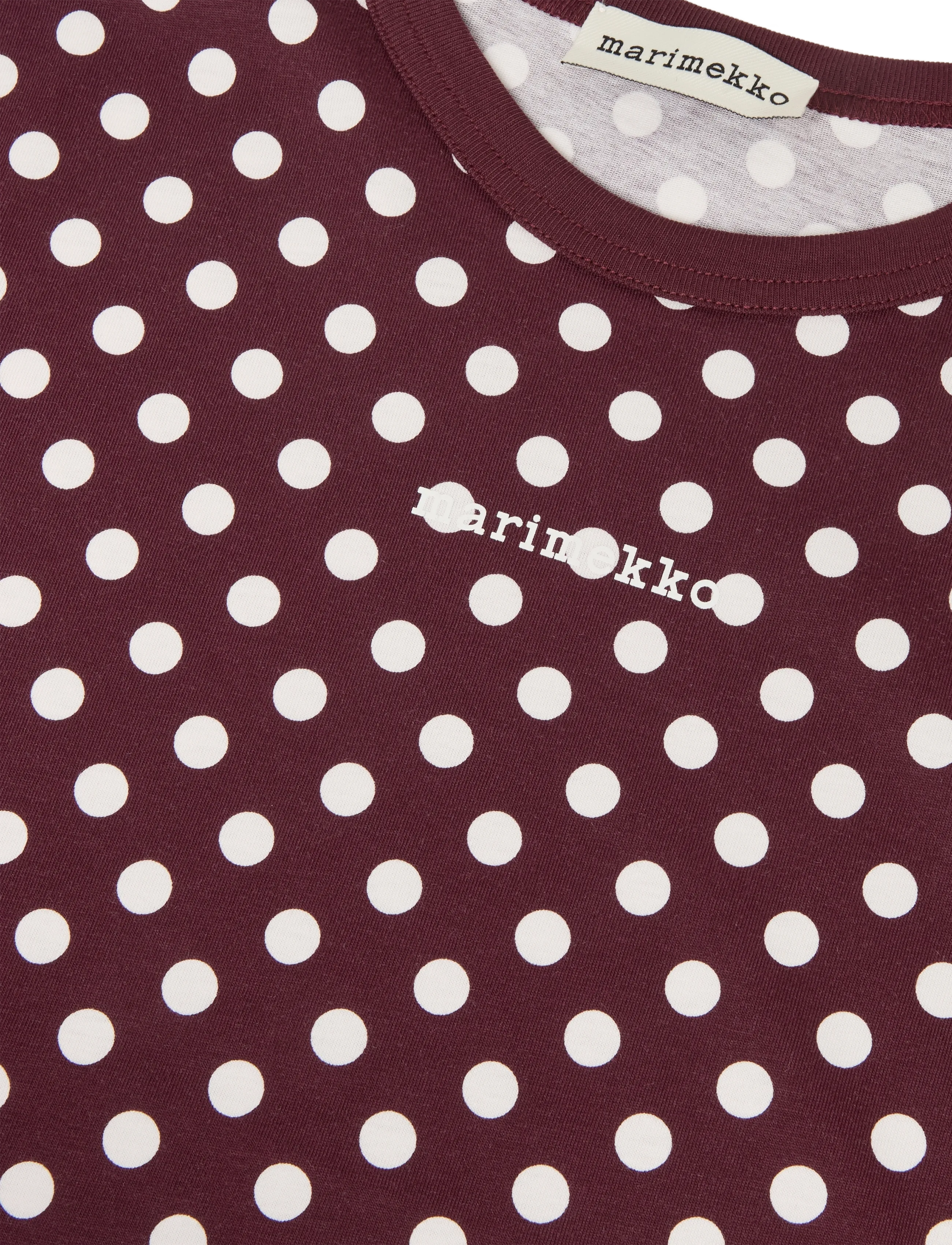 Marimekko - ERNA PALLO - wine red, off white - 5