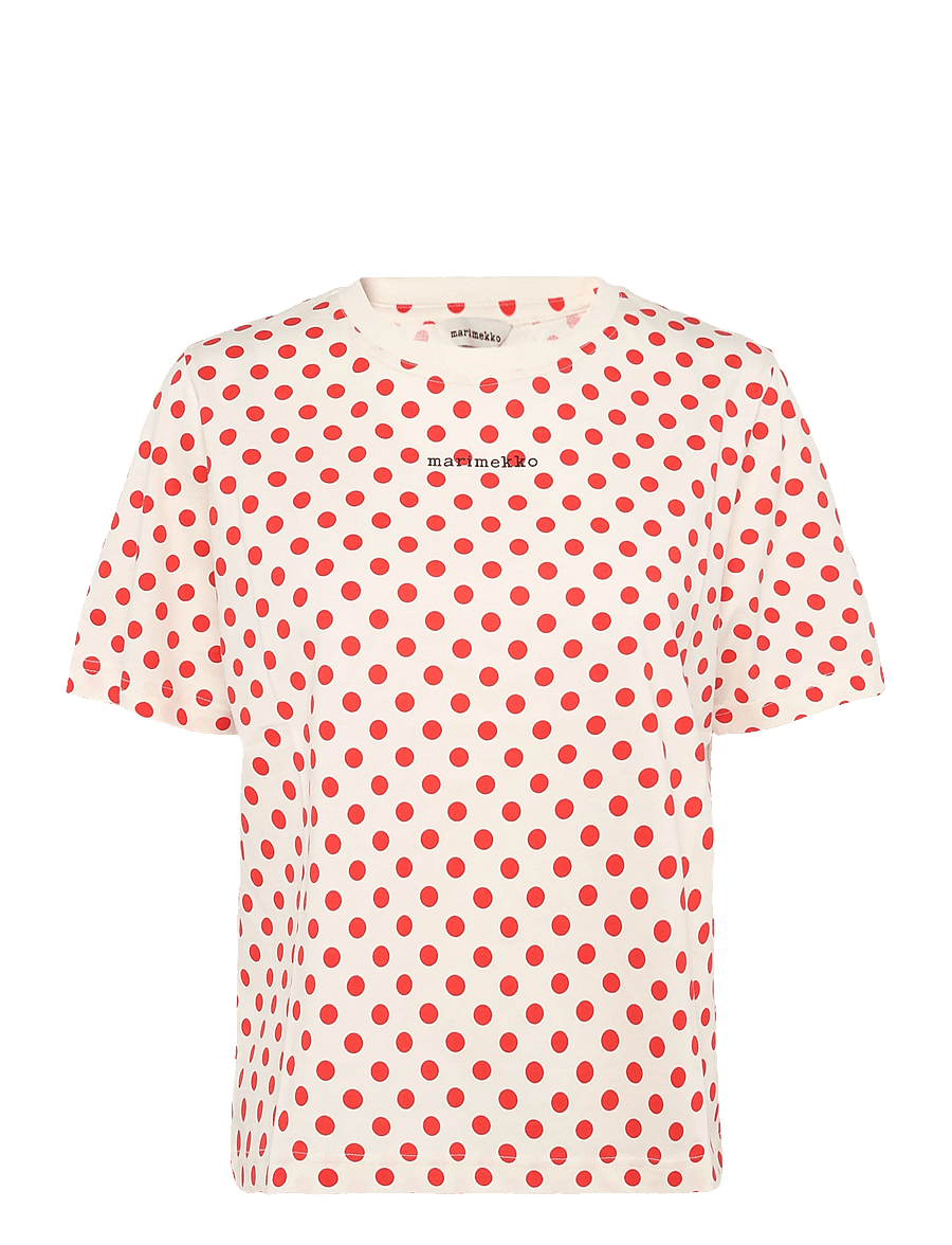 Marimekko - VERKKO PALLO - t-shirts - off white, red - 1
