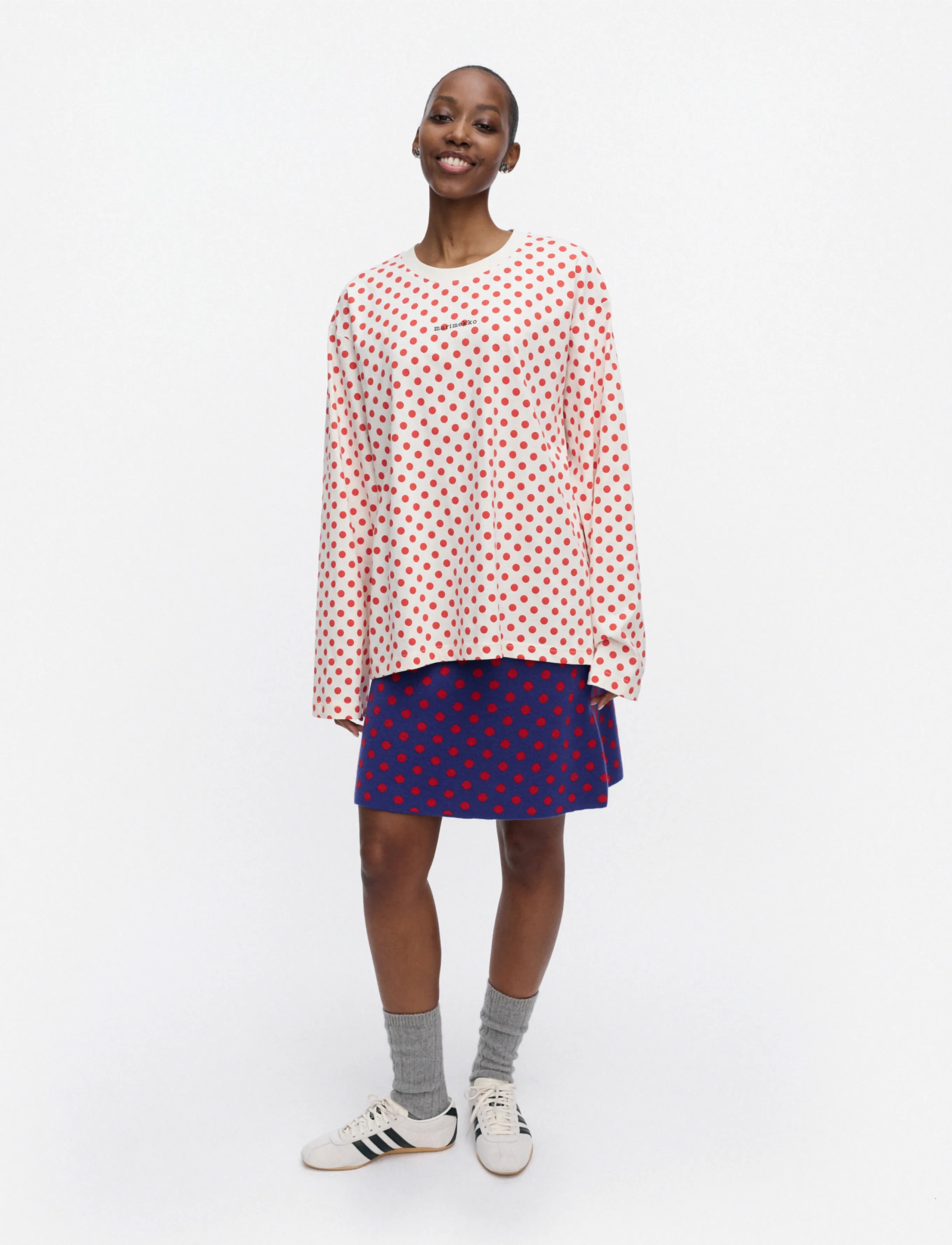 Marimekko - NIPPA PALLO - långärmade toppar - off white, red - 0
