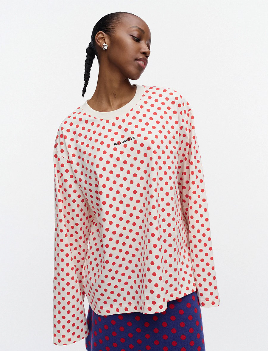 Marimekko - NIPPA PALLO - långärmade toppar - off white, red - 3