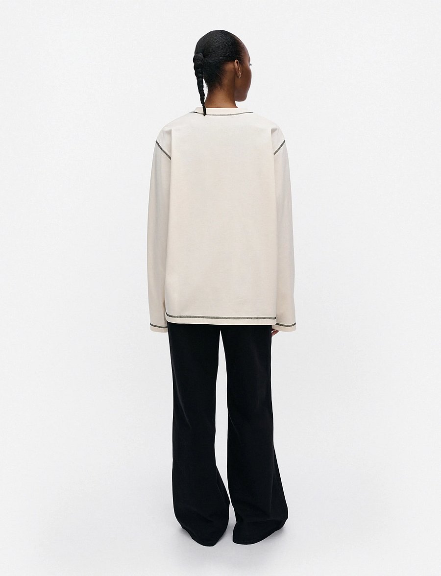 Marimekko - BENKKU LOGO PLACEMENT - långärmade toppar - off white, black - 4