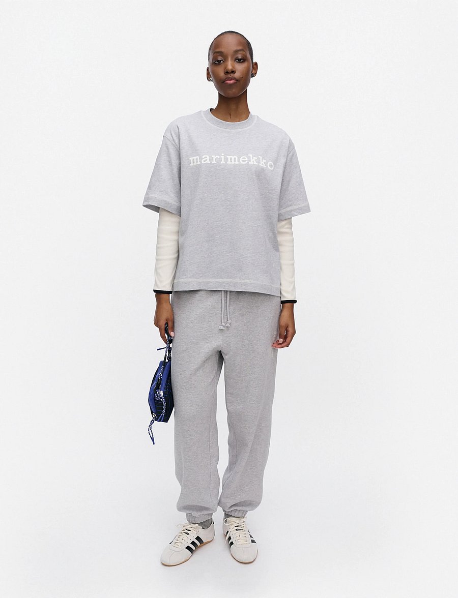 Marimekko - PYÖRTEET LOGO PLACEMENT - t-särgid - grey melange, l.valk. - 0