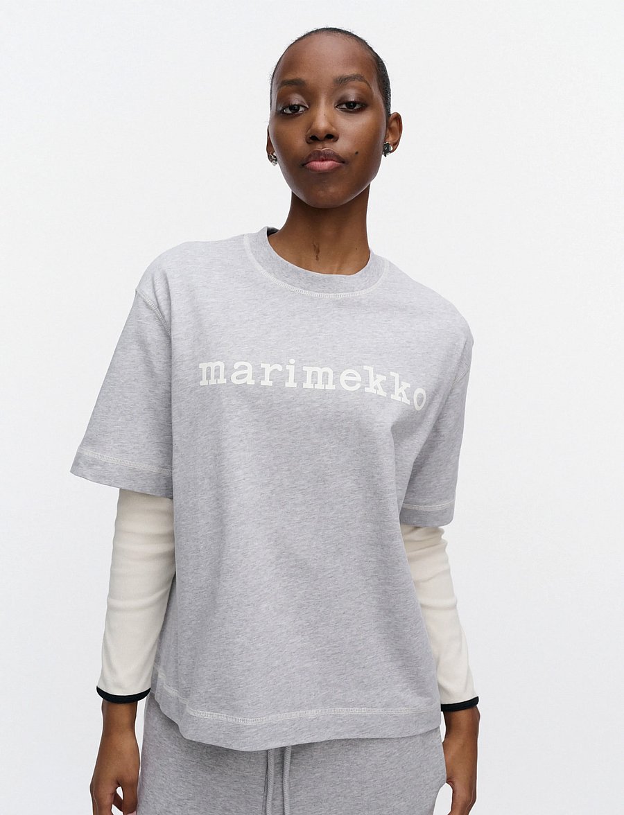 Marimekko - PYÖRTEET LOGO PLACEMENT - t-särgid - grey melange, l.valk. - 3